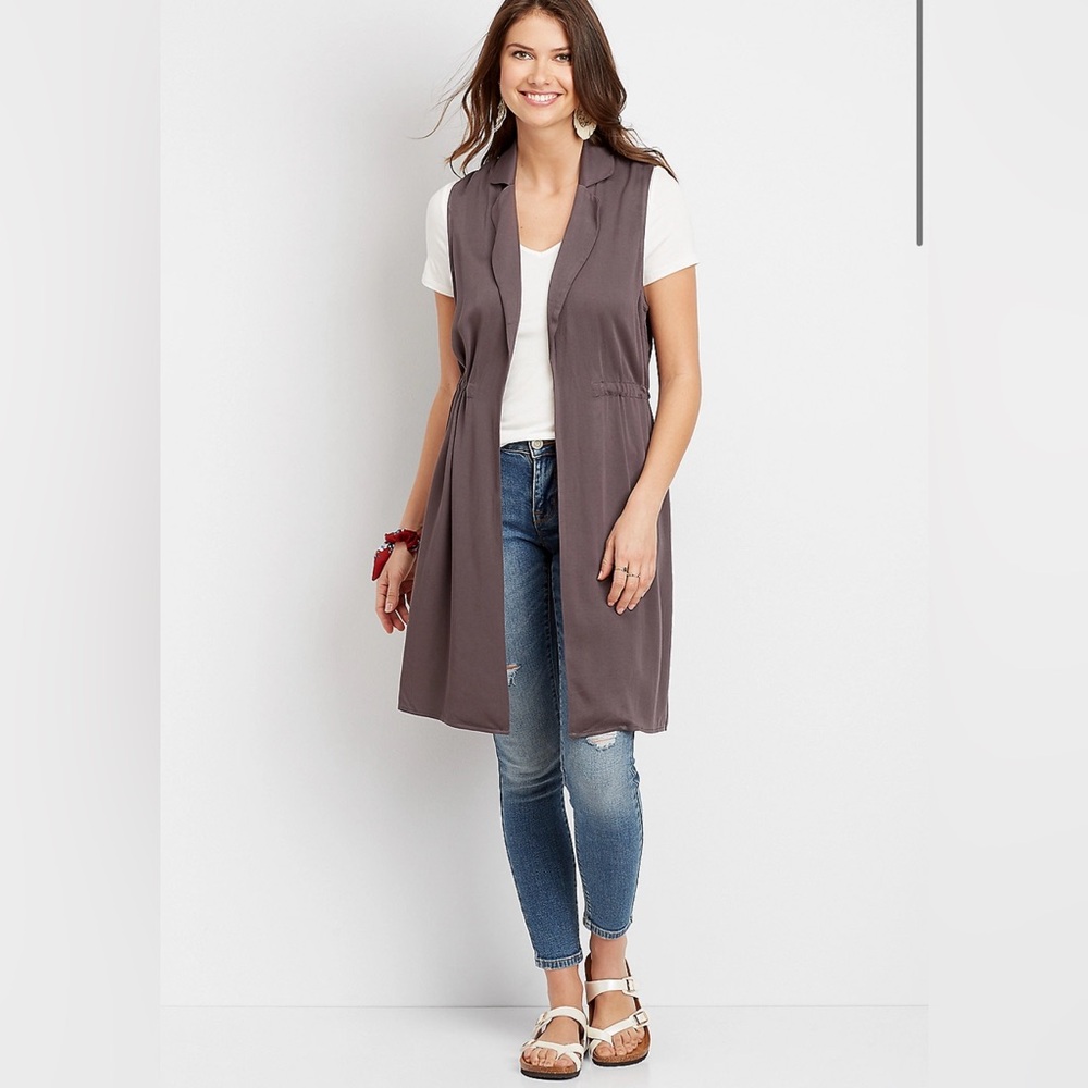 Long Trench Vest Size Small